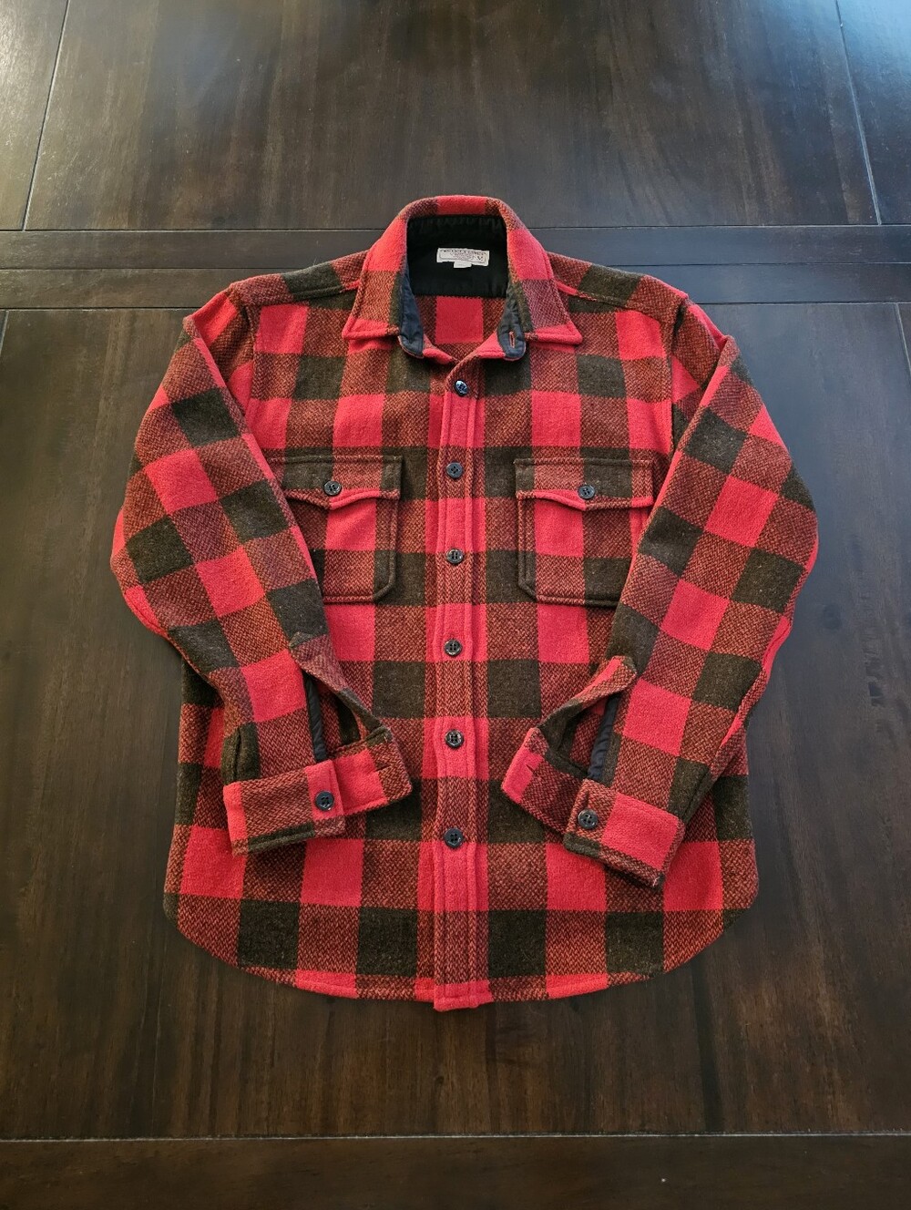 J. Crew Wallace & Barnes Wool Buffalo Plaud Shirt Jacket